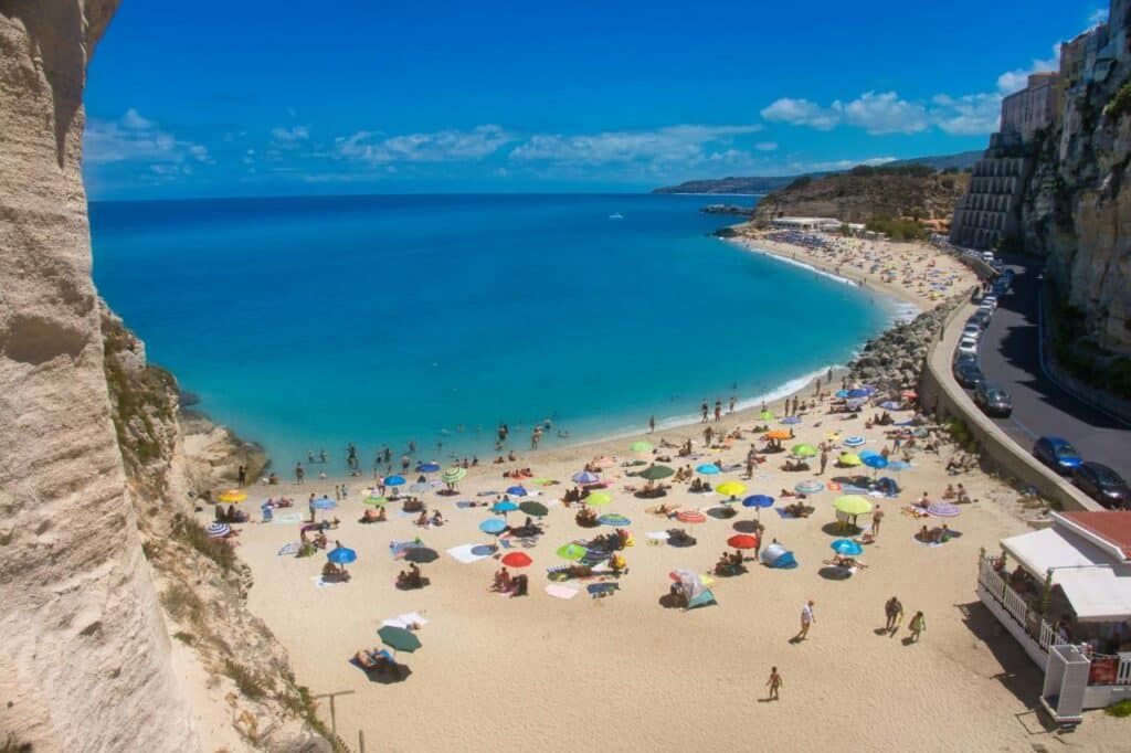 Badebucht in Tropea Kalabrien
