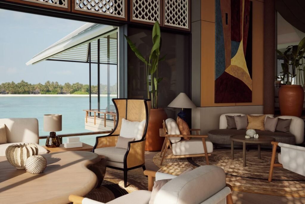 Blick aus dem Tapasake Restaurant im One&Only Reethi Rah