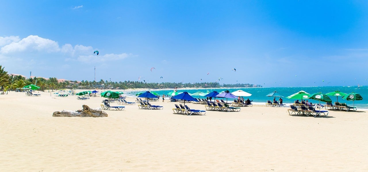Cabarete Strand Kitesurfer