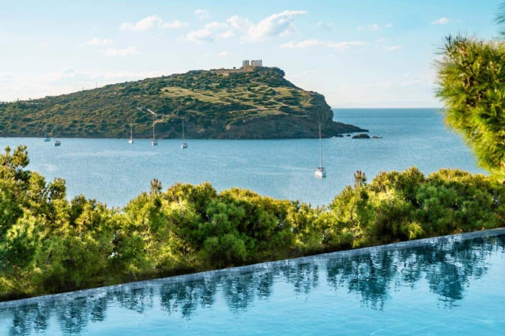 Cape Sounio Grecotel Blick Poseidon Tempel
