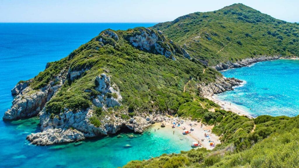 Doppelbucht von Porto Timoni auf Korfu