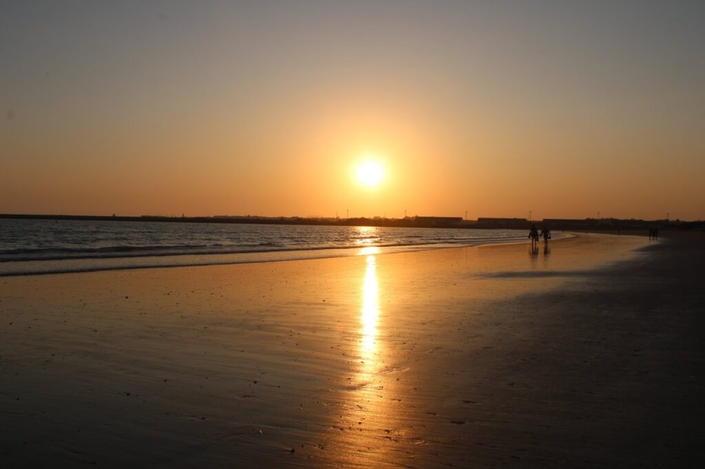 El Puerto de Santa Maria Sonnenuntergang am Strand