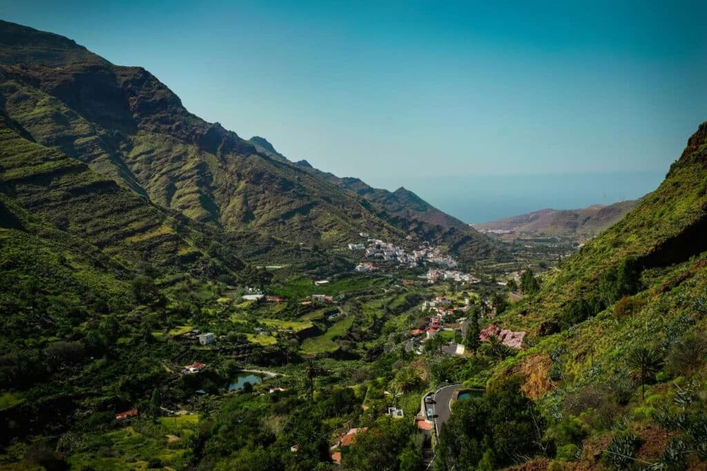 Grüne Hänge Hochebene Gran Canaria