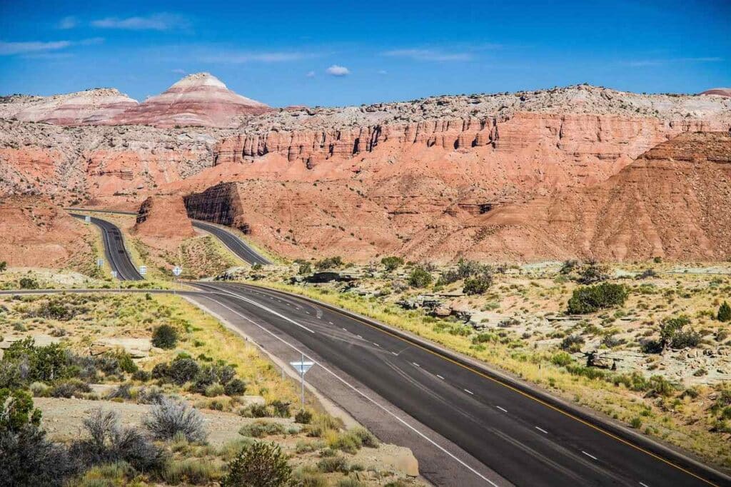 Highway Berglandschaft USA