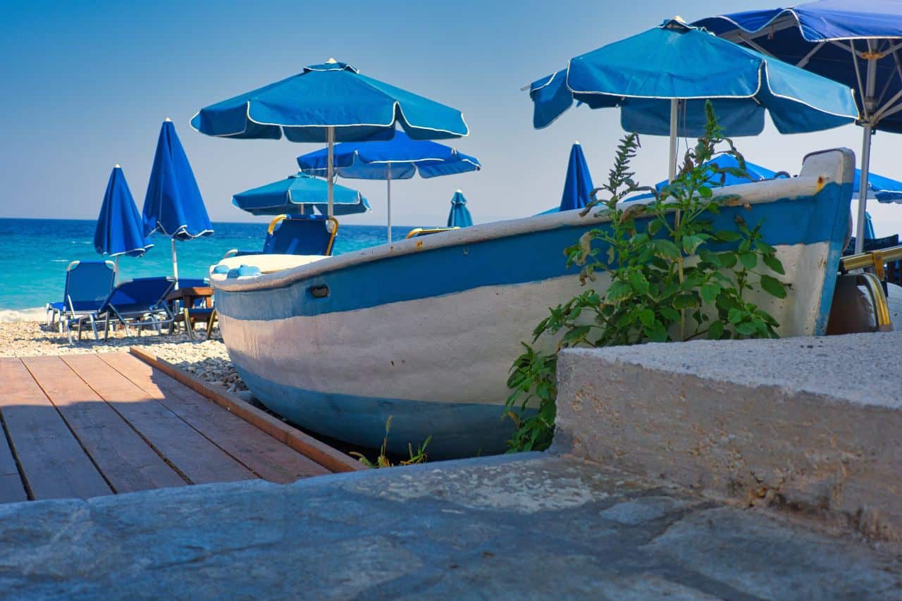 Idyllische Strandatmosphäre auf Samos