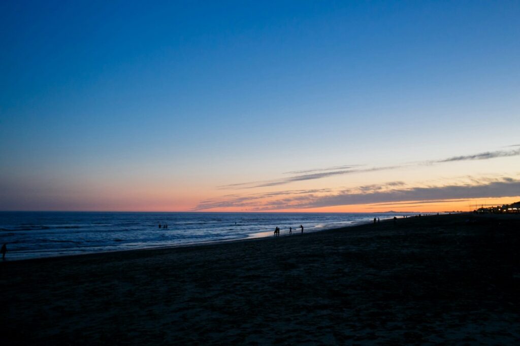 Islantilla Sonnenuntergang am Strand