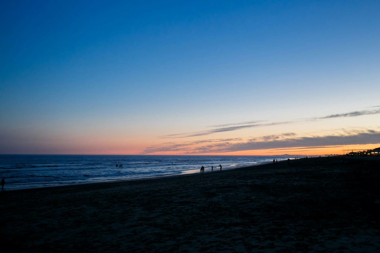 Islantilla Sonnenuntergang am Strand