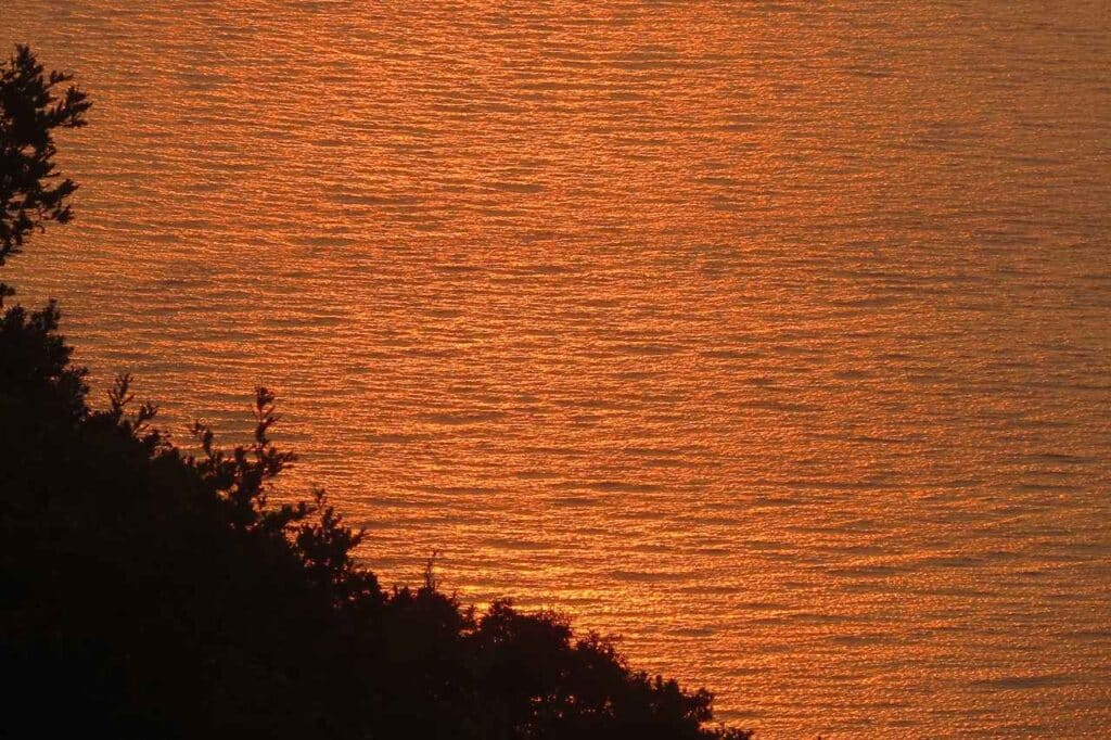 Korfu Farbenspiel Sonnenuntergang auf dem Meer