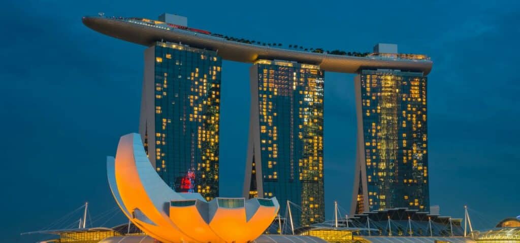 Marina Bay Sands Singapur bei Nacht