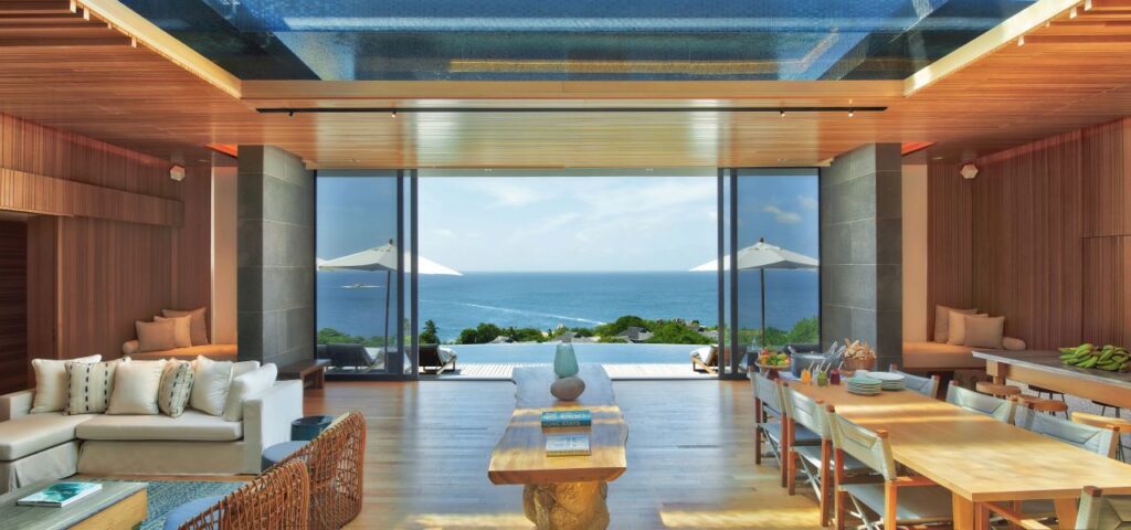 Meerblick Six Senses Zil Pasyon Resort Villa mit vier Schlafzimmern