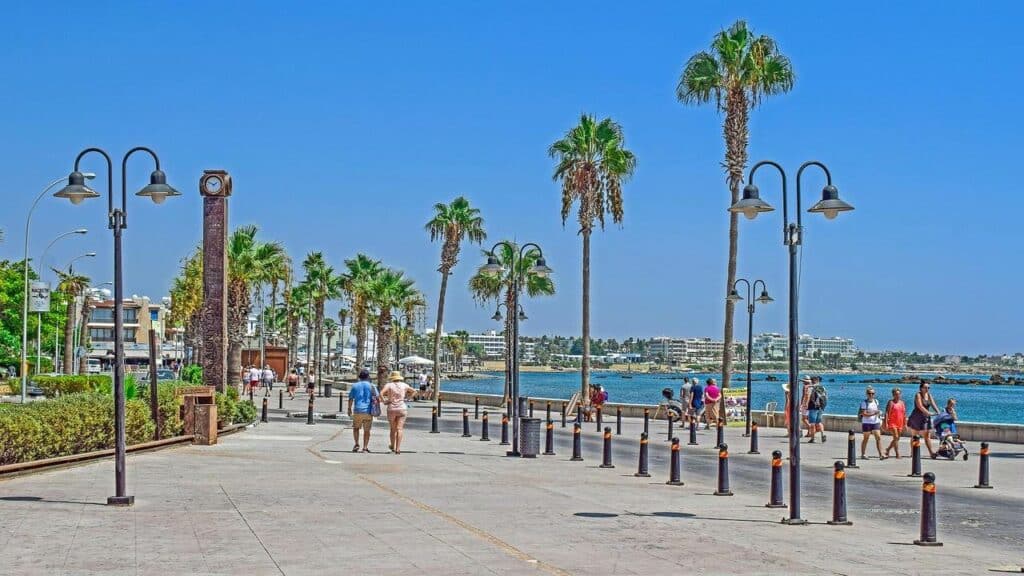 Promenade von Paphos auf Zypern