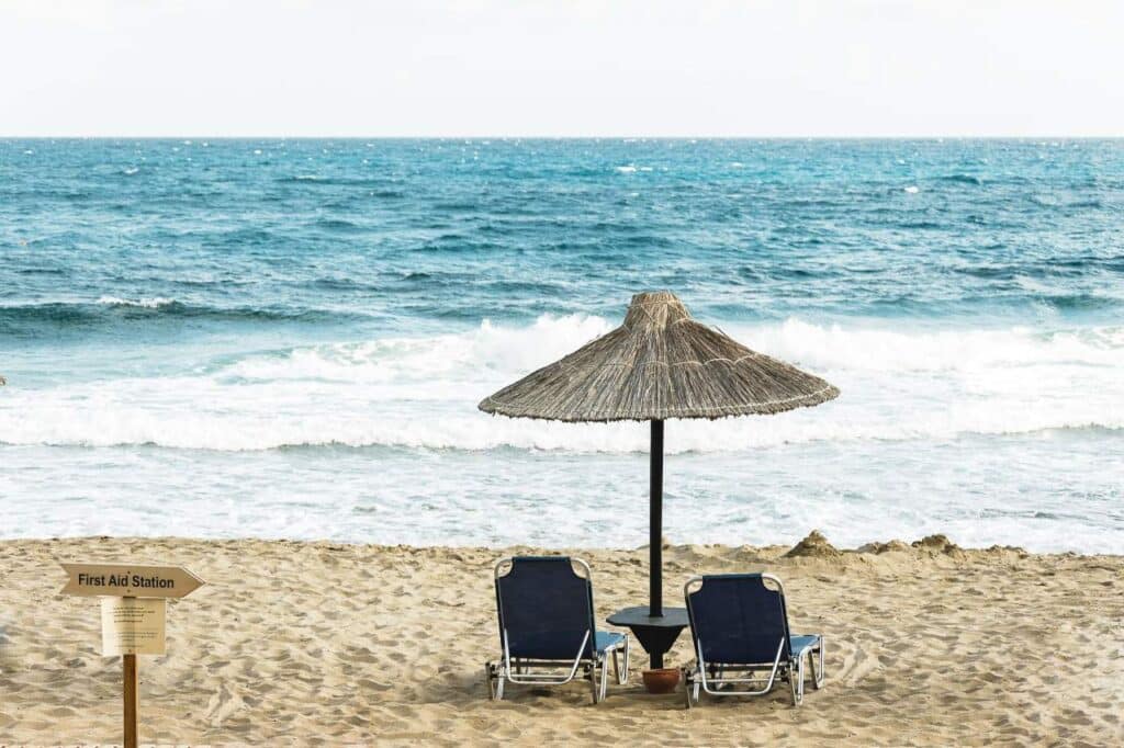 Ruhiges Plätzchen an einem Strand auf Kreta