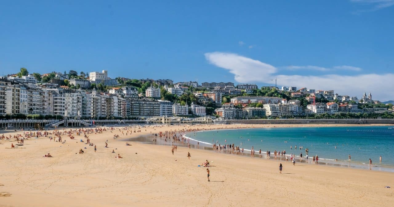 San Sebastián langgezogene Bucht