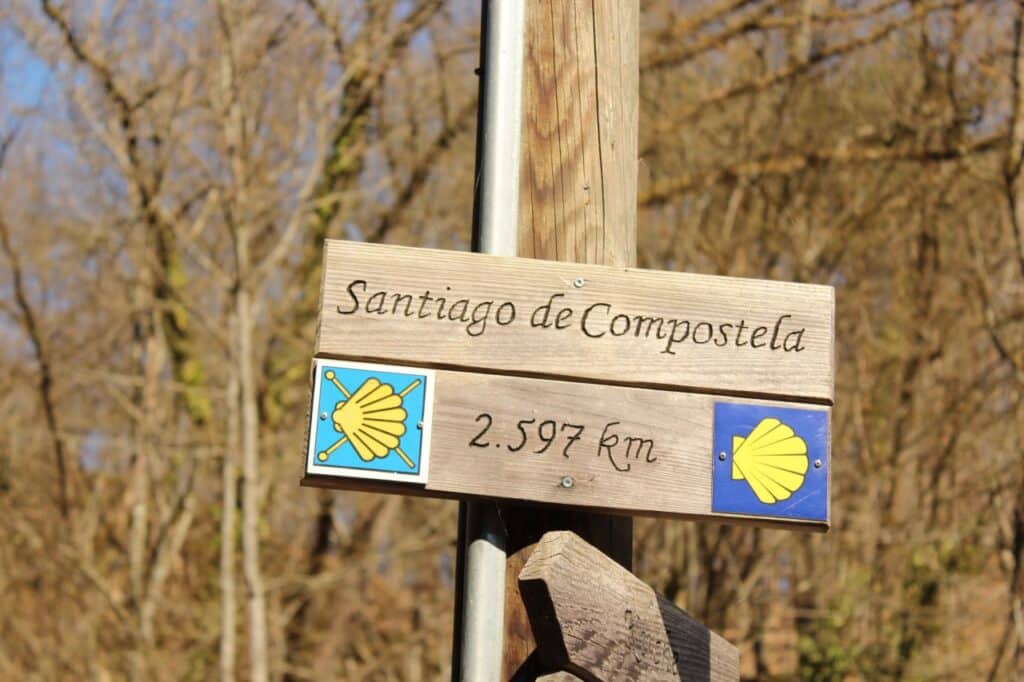 Santiago de Compostela Wegweiser Jakobsweg