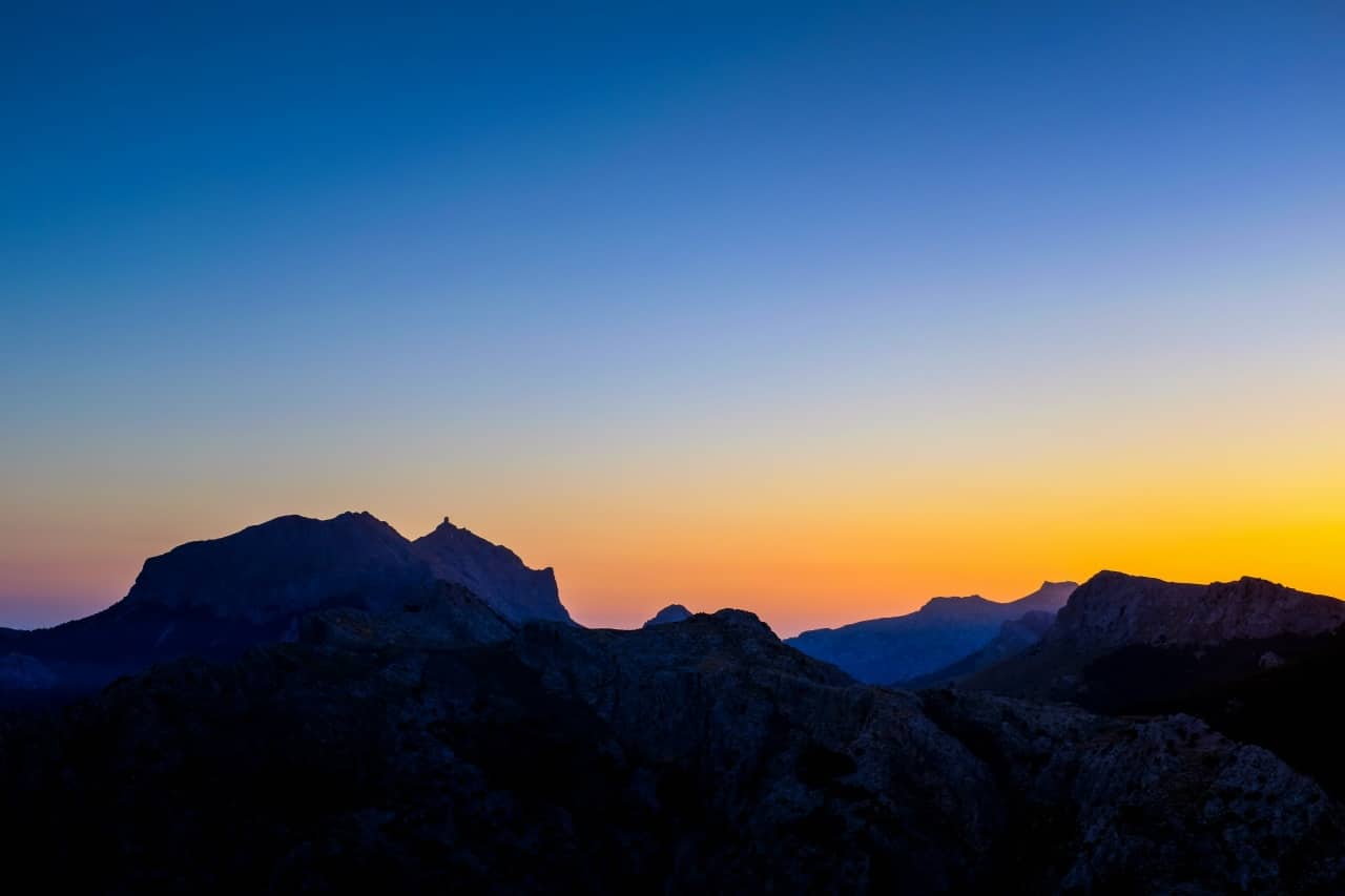 Serra de Tramuntana Sonnenuntergang