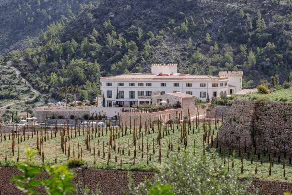 Son Bunyola Hotel und umgebende Weinberge