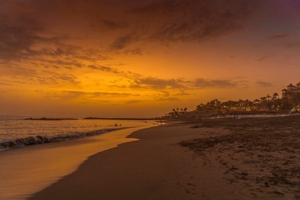 Sonnenuntergang am Playa del Duque
