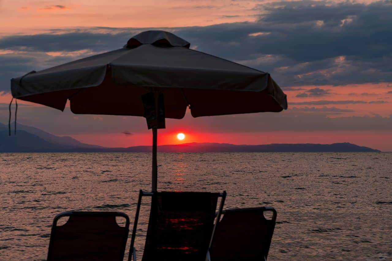 Sonnenuntergang vor Stavros auf Kreta