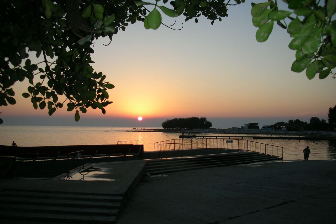 Umag Küste Sonnenuntergang