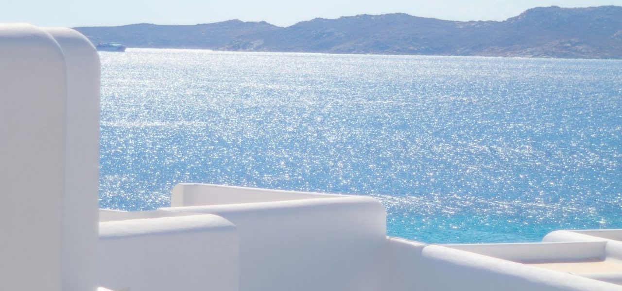 Glitzerndes Meer vor Mykonos Glitzerndes Meer vor Mykonos
