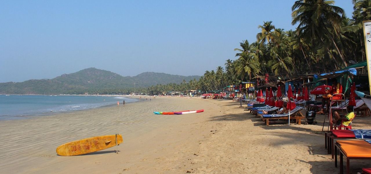 Goa kilometerlanger Badestrand