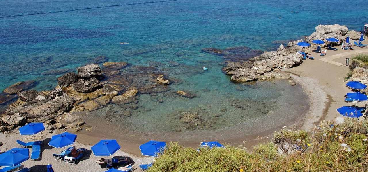 Kallithea Rhodos Bucht mit Kieselstrand Kallithea Rhodos Bucht mit Kieselstrand