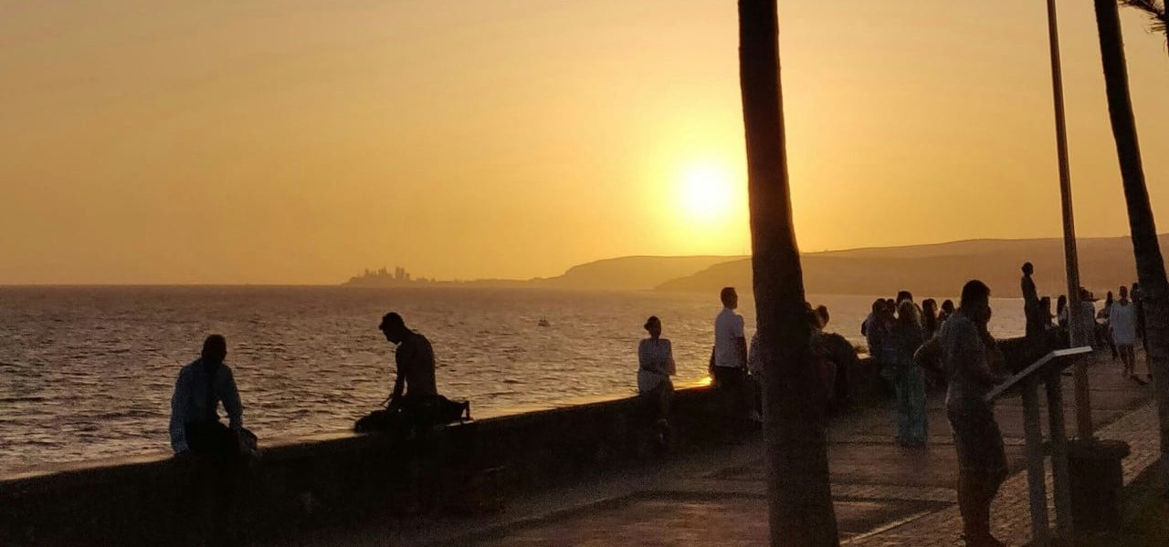 Meloneras Sonnenuntergang an der Promenade