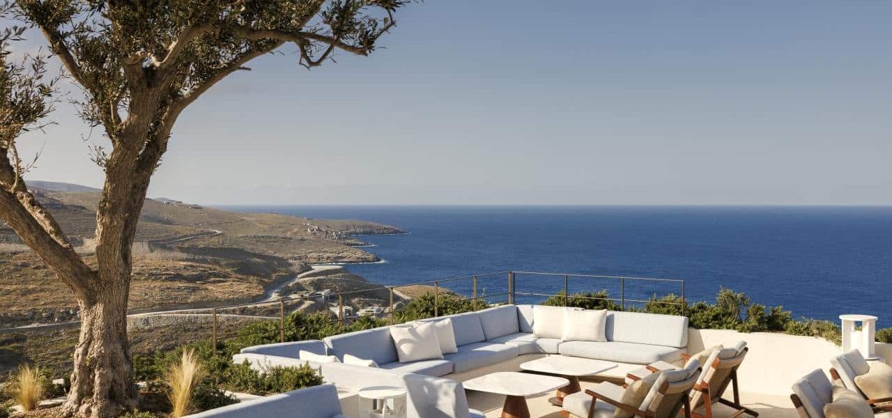 One&Only Kéa Island Kosmos Bar Ausblick Ägäis