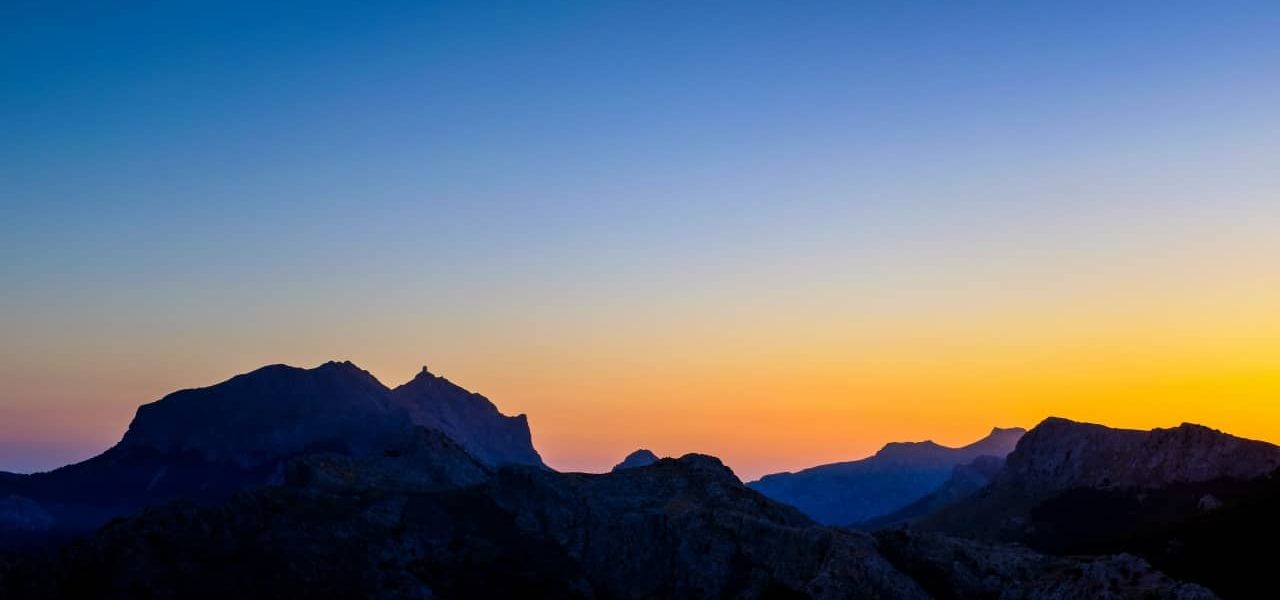 Serra de Tramuntana Sonnenuntergang Serra de Tramuntana Sonnenuntergang