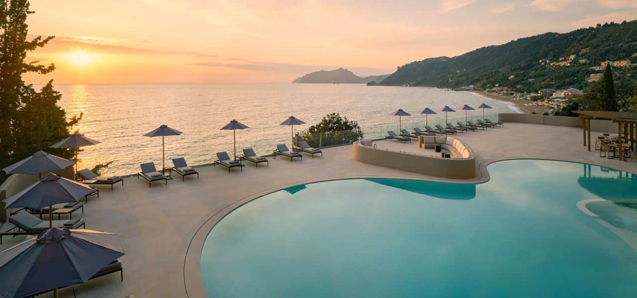 Sonnenuntergang Álkyna Lifestyle Beach Resort Korfu Sonnenuntergang Álkyna Lifestyle Beach Resort Korfu