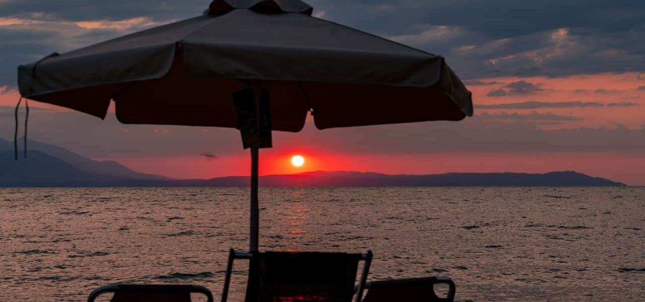 Sonnenuntergang vor Stavros auf Kreta