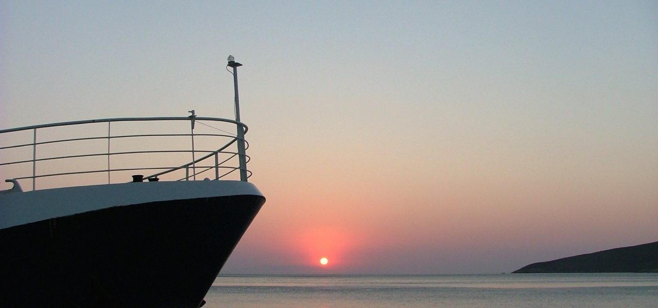 Tilos Küste Sonnenuntergang