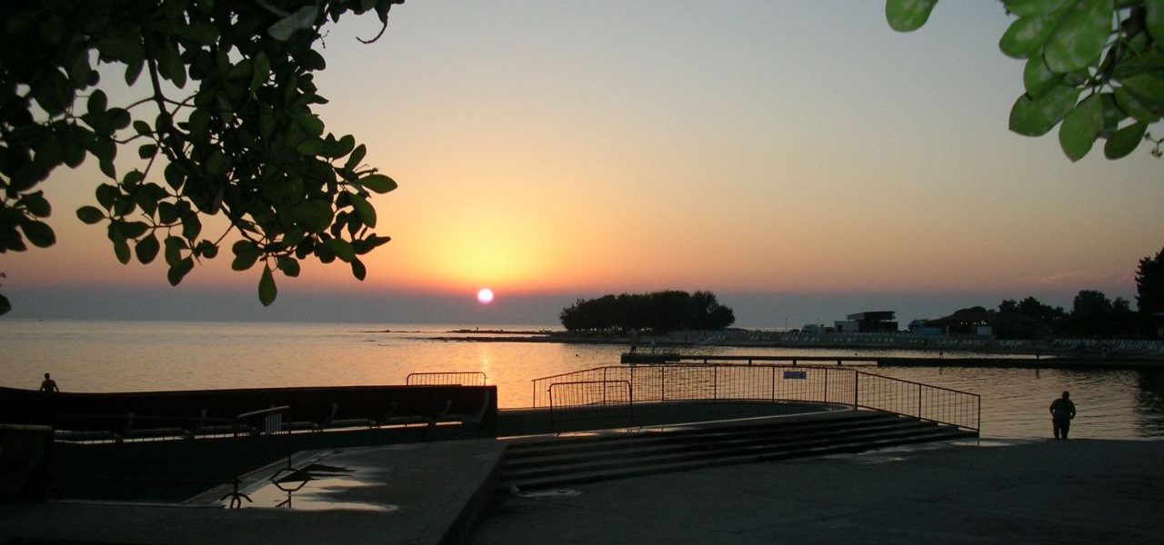 Umag Küste Sonnenuntergang